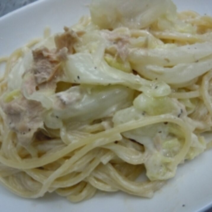 ボリュームUP！キャベツとツナでミルクチーズパスタ